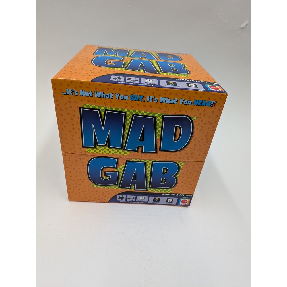 Mattel Mad Gab Adults Party Time Word Humor Game Complete 2005